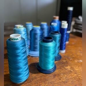 Thread Lot blue sewing serger lot